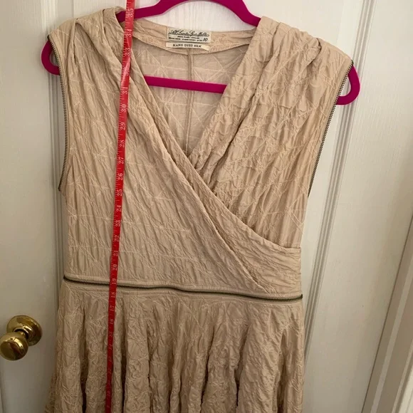 All Saints Vintage Quilted Cream Zippered Dress - Picture 6 of 7